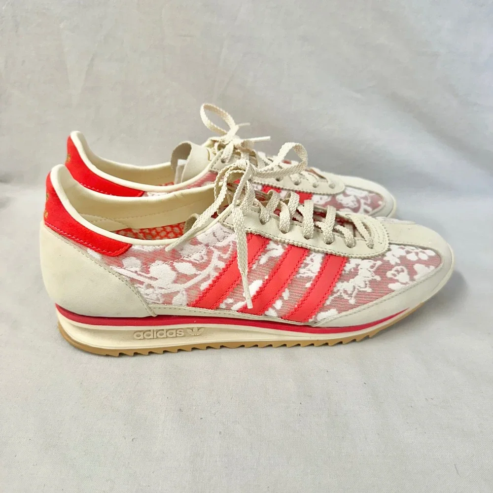 Adidas Liberty London SL 72 Floral Cream Better Scarlet Sneaker Womens 8.5 - Picture 5 of 16